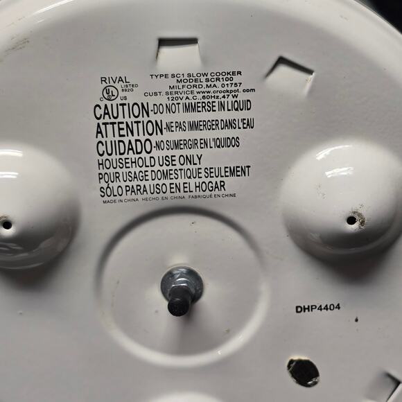 Vintage Rival Crock-ette 1 Qt. Stoneware Slow Cooker Crock Pot & Lid SCR100 - Picture 10 of 13